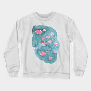 Teal and Pink Blotch Crewneck Sweatshirt